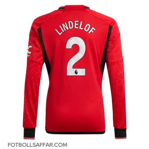 Manchester United Victor Lindelof #2 Hemmatröja 2023-24 Långärmad